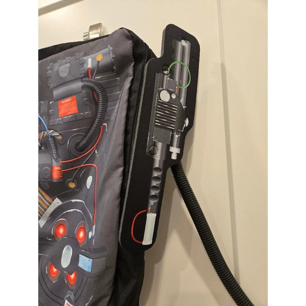 Ghostbusters Proton Pack Backpack Cosplay Costume Bag with Wand Black 2023